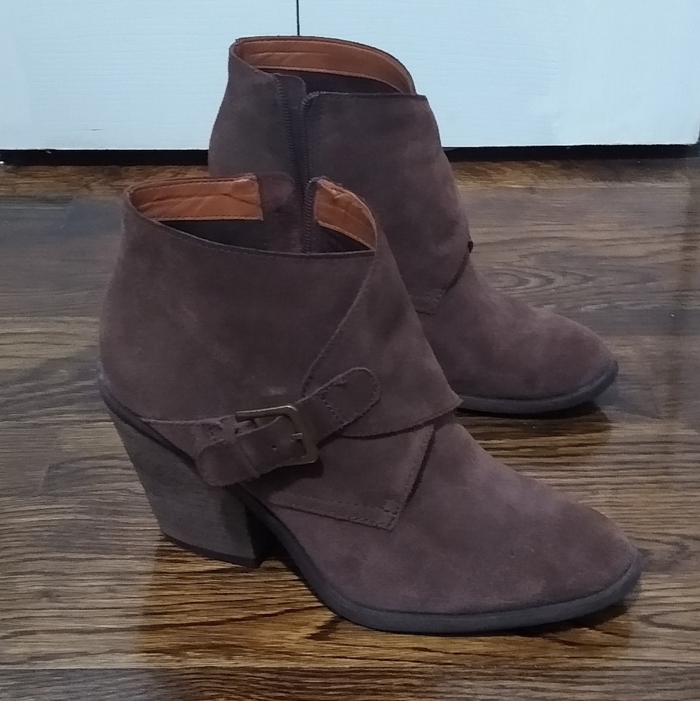 Lucky Brand Ankle Booties w/ Side Buckle